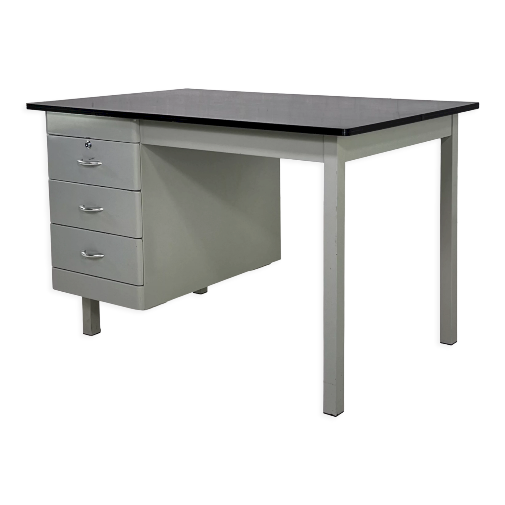 50s desk in industrial style metal