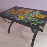 Ceramic coffee table from Quimper signed by Youen.