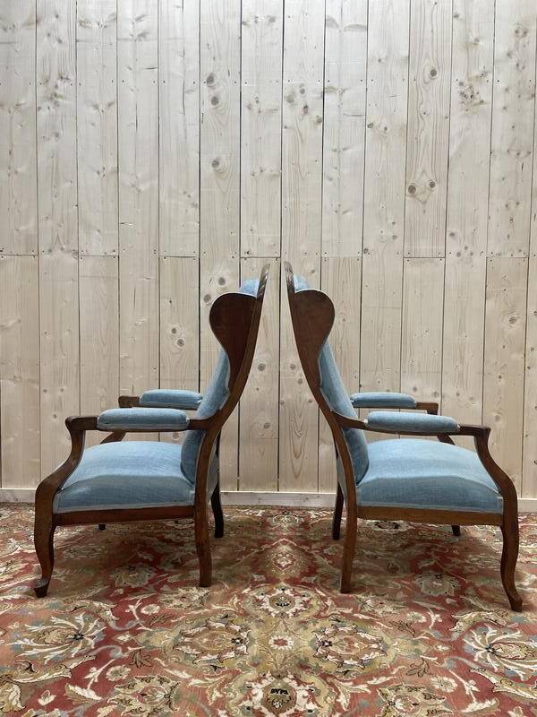 Paire de fauteuils Voltaire Louis Philippe