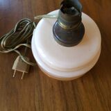 Lamp base in pink and gold opaline