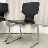 Vintage chair in black thermoformed wood