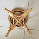 Wicker and rattan stool