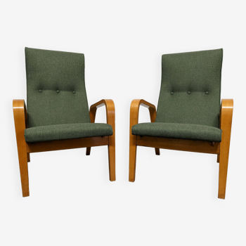 Pair of Bow Wood armchairs from the 50s/60s