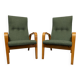 Paire de fauteuils Bow Wood des années 50/60