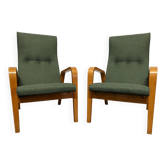 Pair of Bow Wood armchairs from the 50s/60s