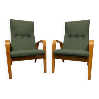 Pair of Bow Wood armchairs from the 50s/60s