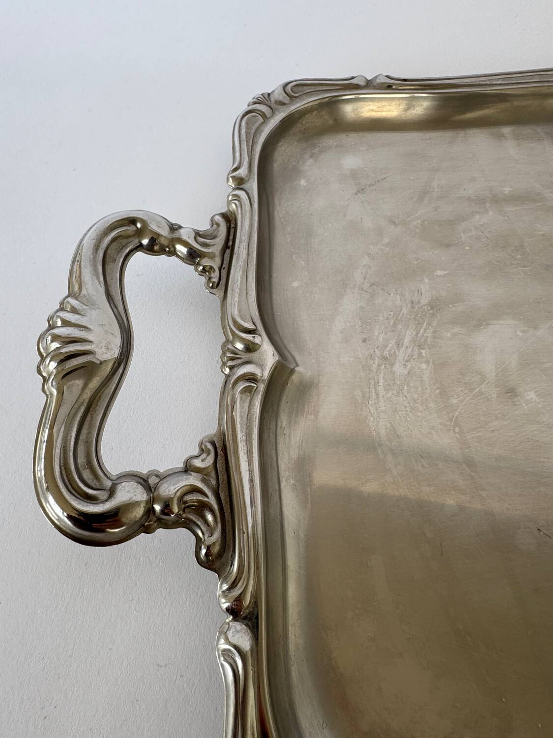 Vintage Stainless Steel Alfra Alessi Serving Tray with Handles