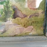 Aquarelle ancienne paysage de montagne signée Roy?