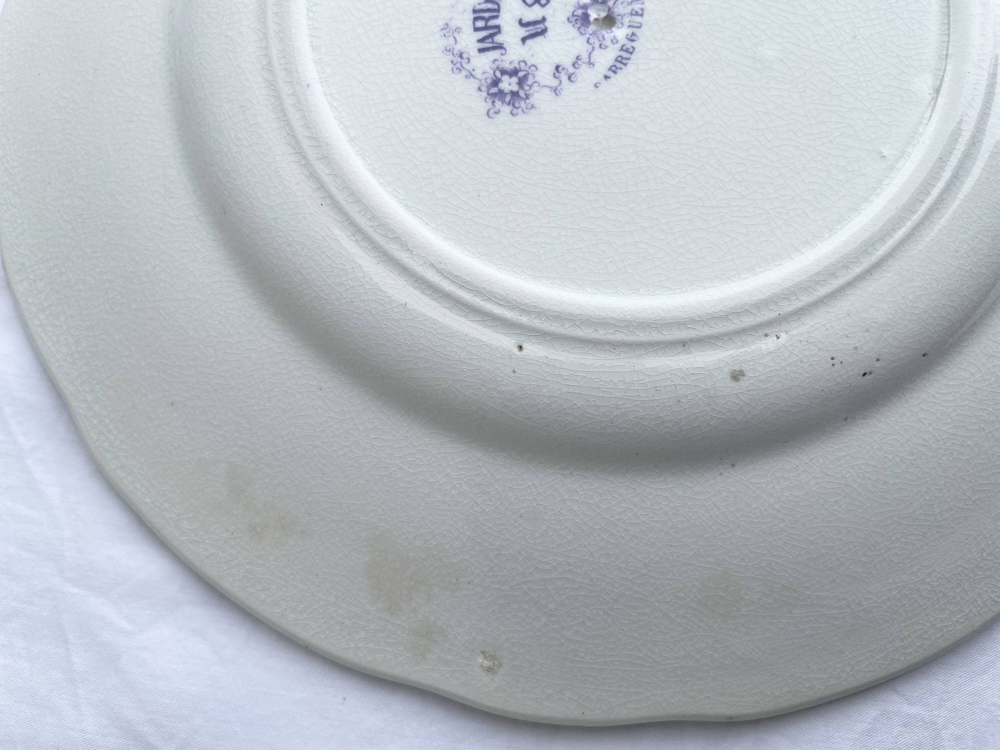 Assiettes dessert Sarreguemines modèle Jardinière XIXEME