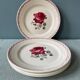 4 vintage dessert plates in half Badonviller porcelain