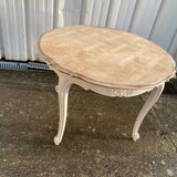 Table Louis XV repainted cream color