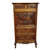 Secrétaire ancien en noyer – Style Louis XV – Abattant – XIXe siècle