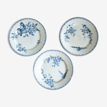 Lot de 3 assiettes modèle moyen Sarreguemines, collection Favori