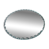 Old round beveled mirror