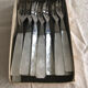 12 fourchettes à dessert manche plastique nacré blanc