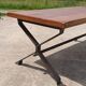 1970s Coffee table oak wrought iron 115 cm