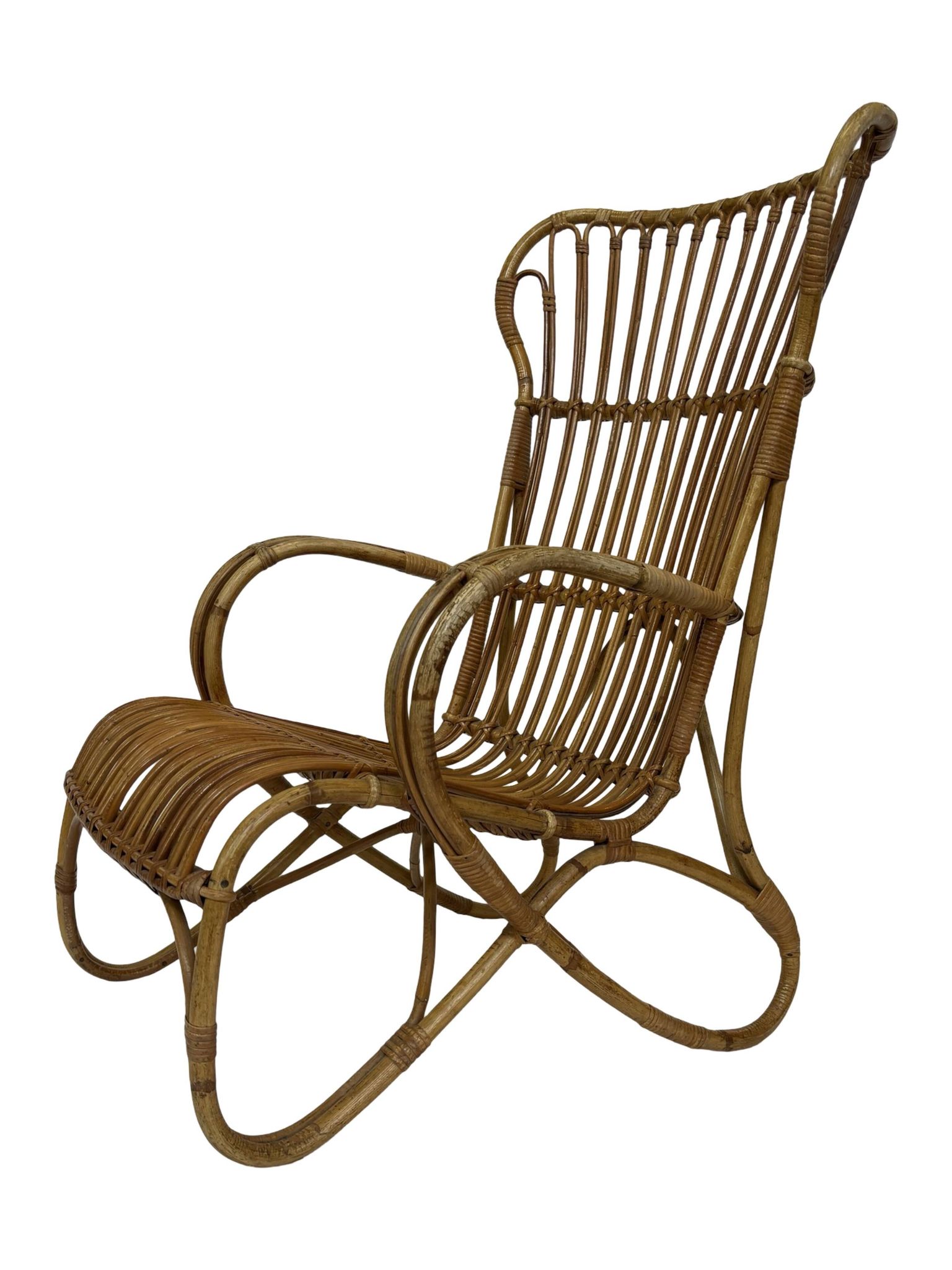 Set of two Belse 8 model Rattan chairs by Dirk van Sliedregt Rohe Noordwolde 1960