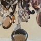 Lustre with pendants and glass fruits, Maison Baguès, six lights