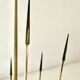 Large chandelier with 6 opaline tulip shades and 6 anthracite points, 1950