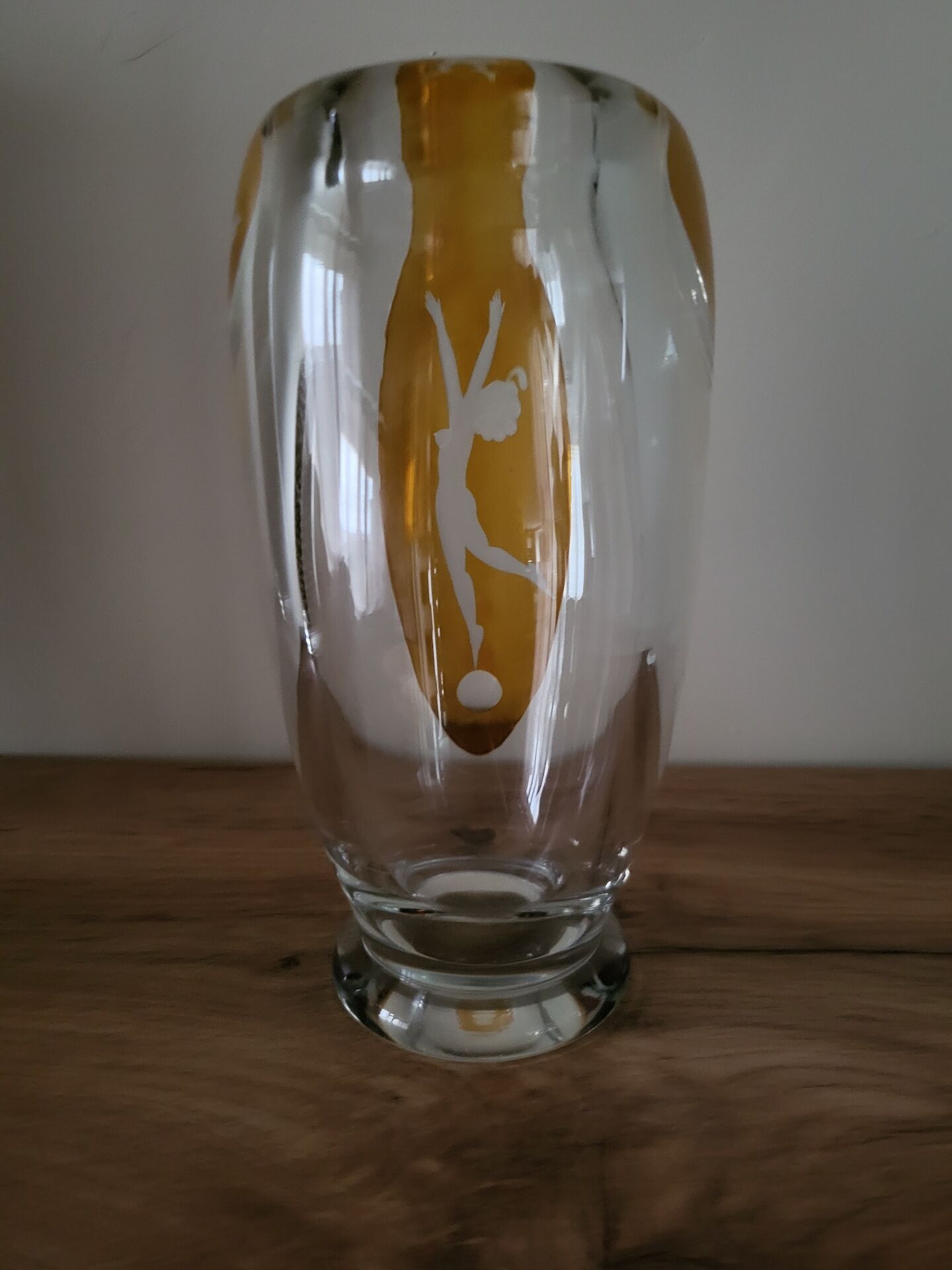 Decorative glass vase Art Deco Woman