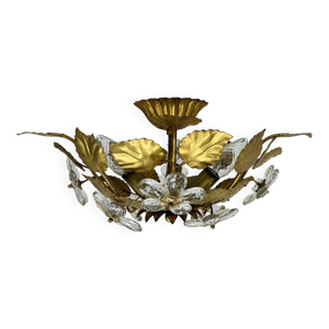 lampe de plafond en cristal - 1970