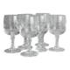 6 verres à liqueur en cristal ciselé avec motifs floraux Modèle Matignon.