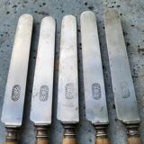 Series of 5 knives steel horn handle