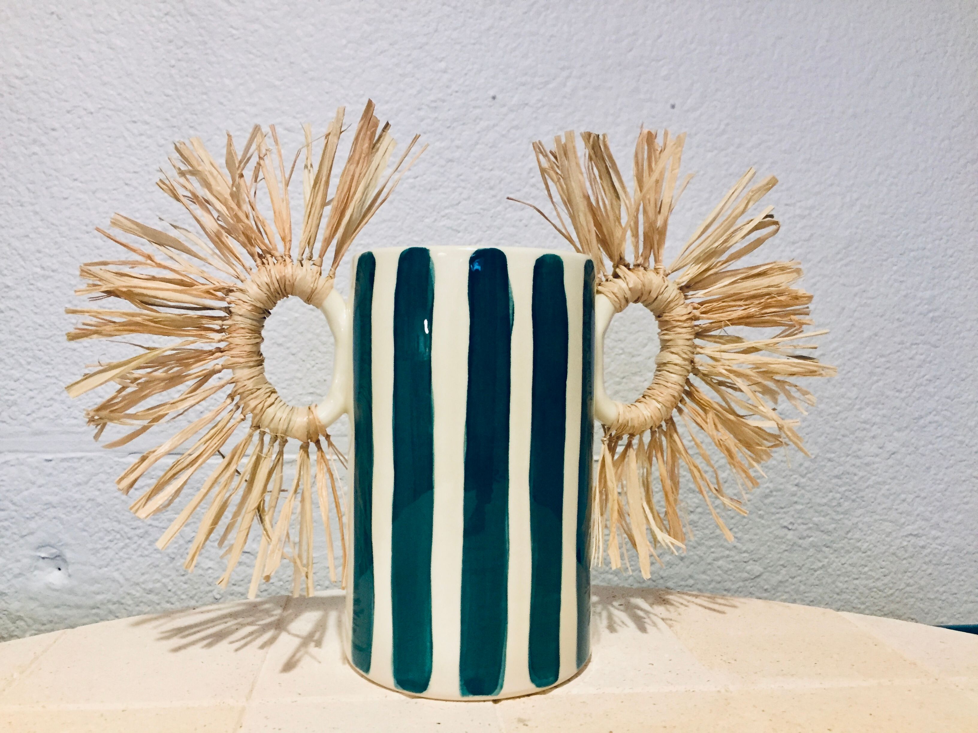 Hand-painted ceramic vase