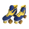 Ancienne paire de patins à roulettes bleu & jaune taille 41
