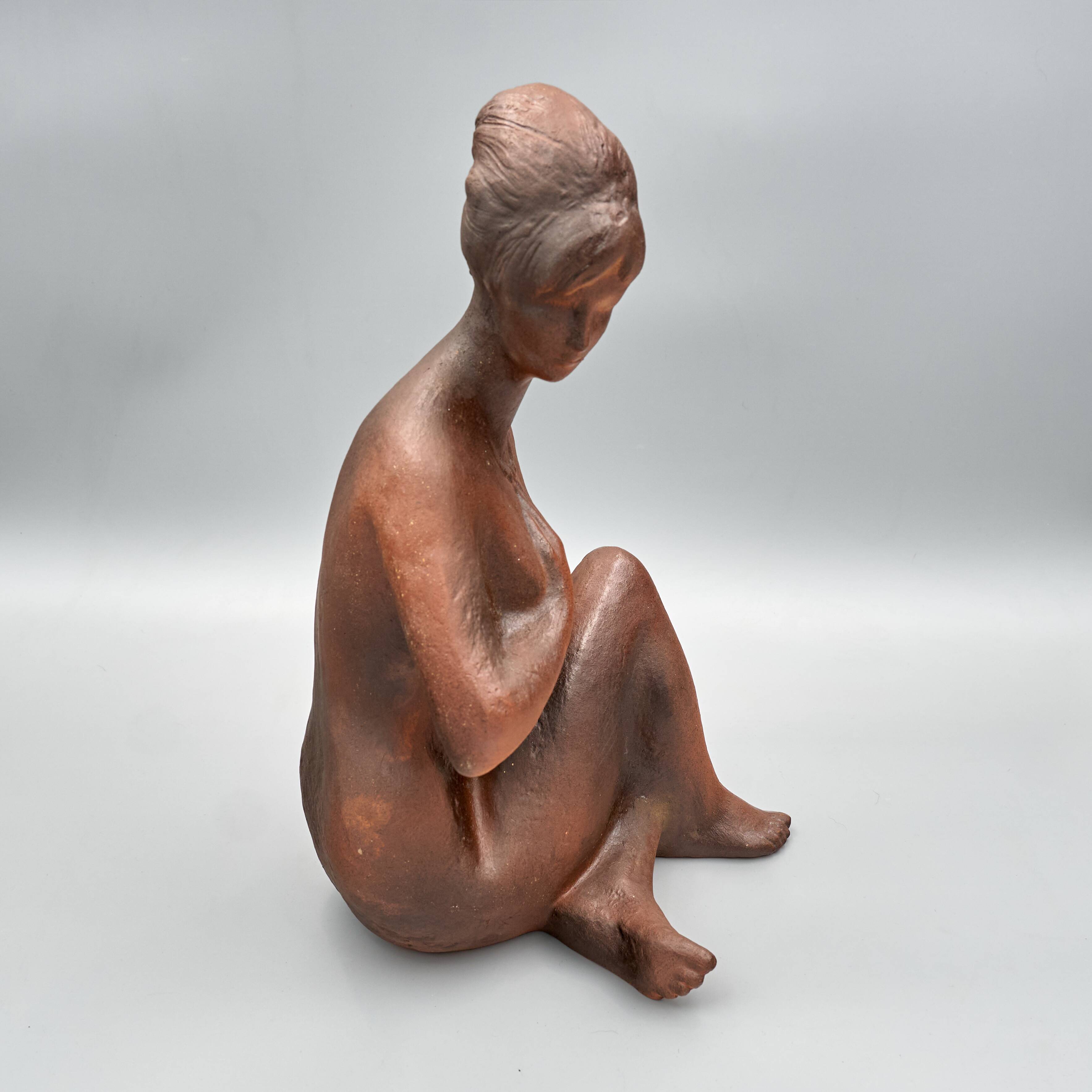 Ceramic Woman Figure, 1982, Czechoslovakia