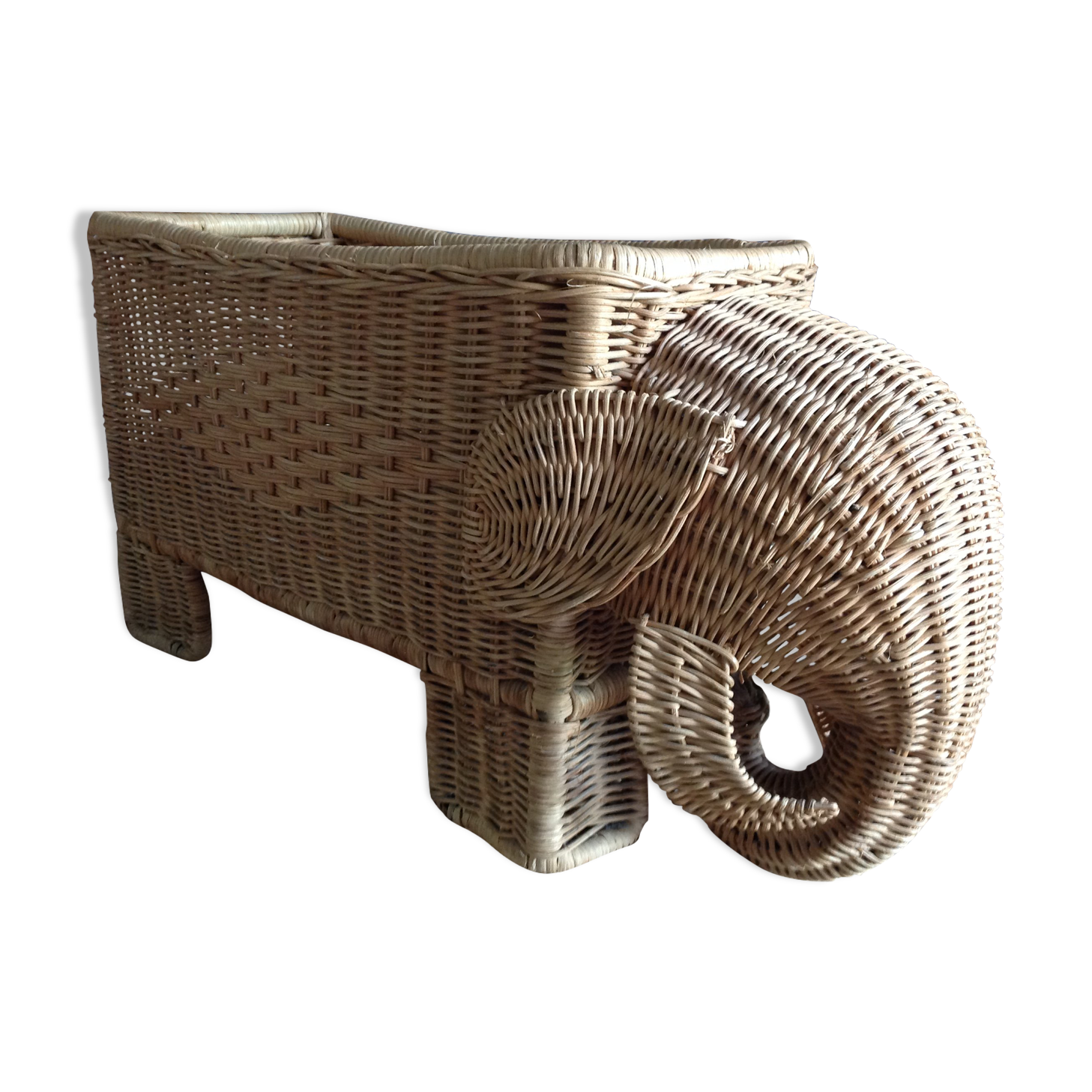 Vintage elephant basket