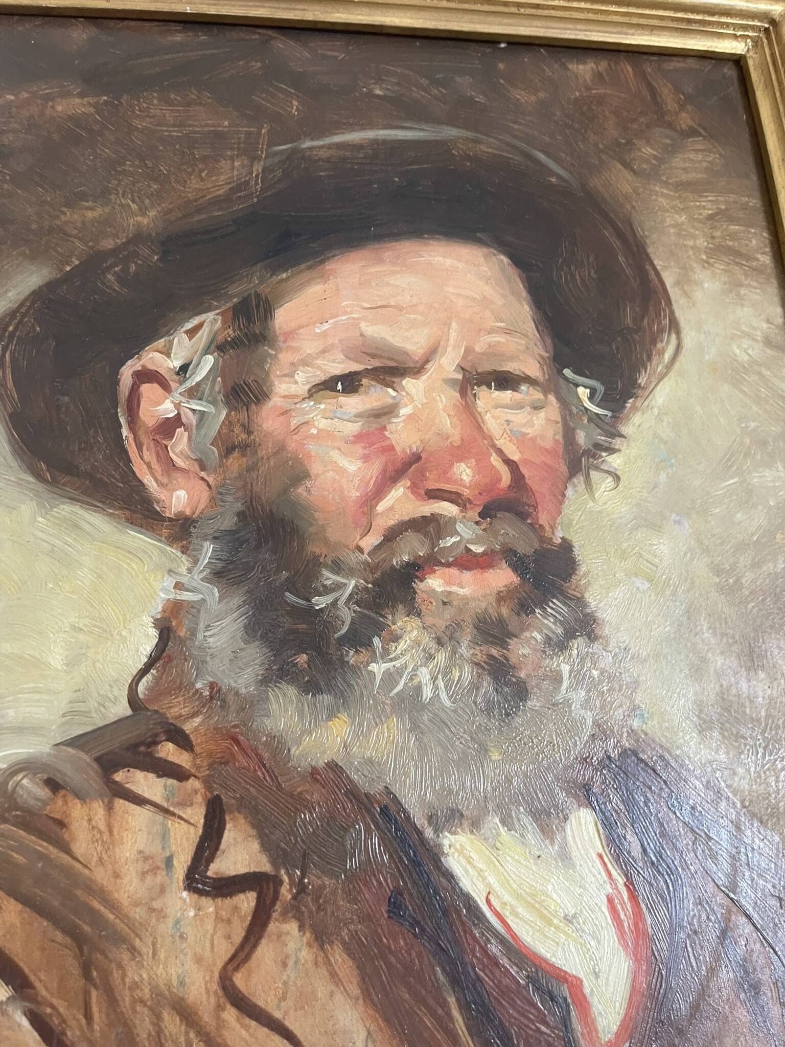Old Oil Painting Portrait of an Old Man Signed CARDELLA
