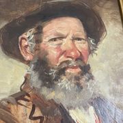 Old Oil Painting Portrait of an Old Man Signed CARDELLA