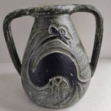 Spanish pottery 50's grey-green amphora