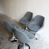 4 Space Age seventies dining tulip chairs