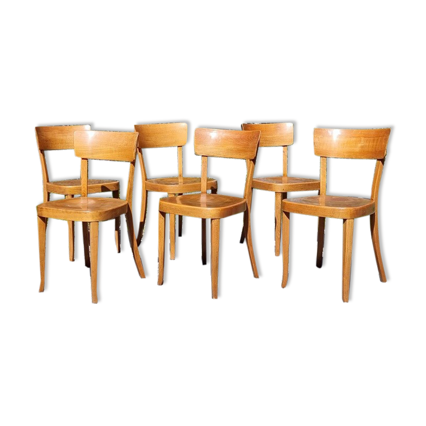 Set 6 chairs bistro Classic Horgen-Glarus Switzerland 30s/50s