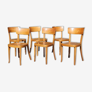 Set 6 chaises bistrot Classic Horgen-Glaris Suisse années 30/50