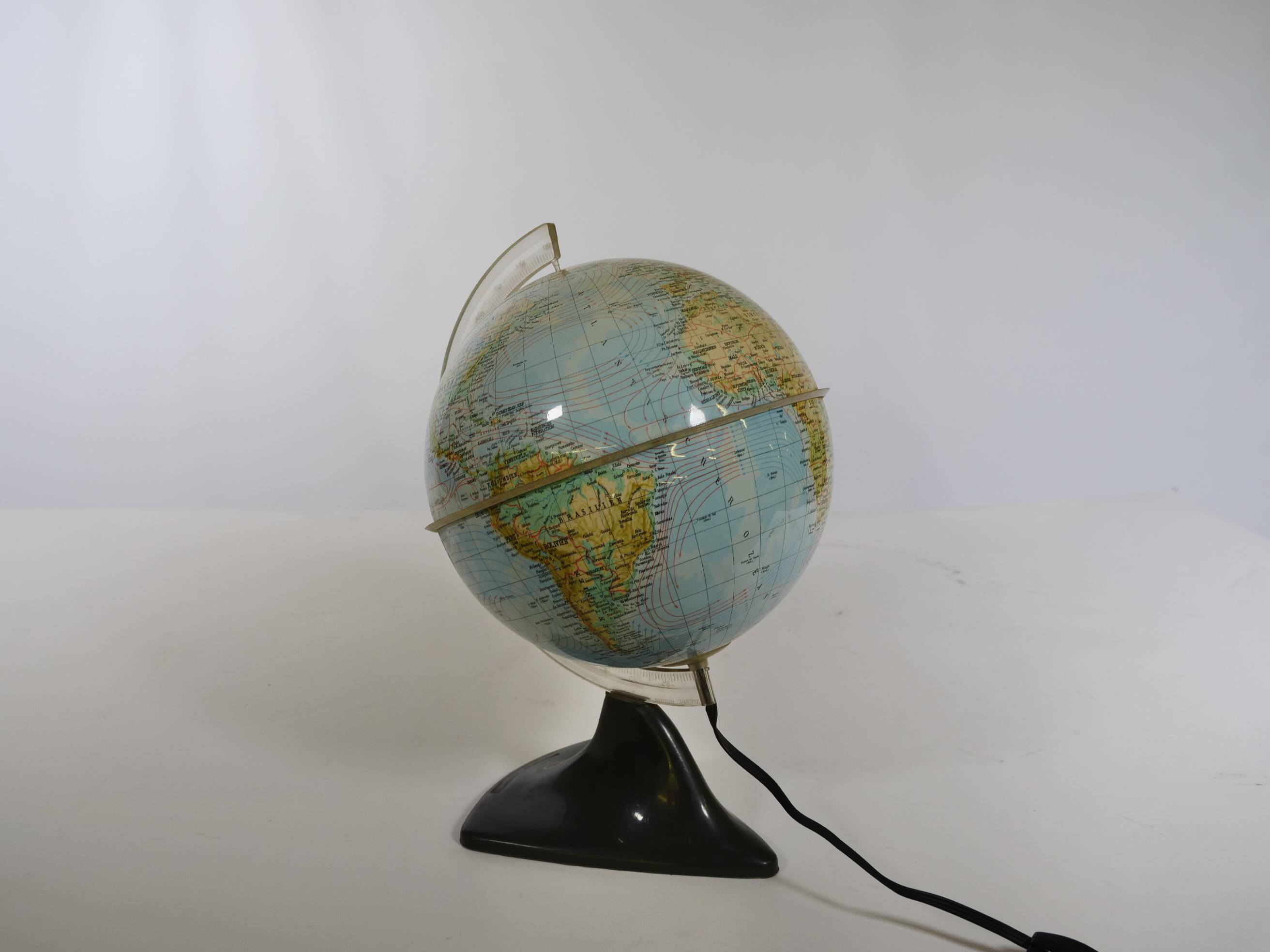 Space Age Illuminated Globe by Marco Polo for Südwest Verlag, 1970s
