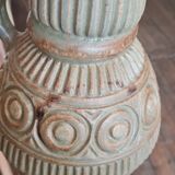 Polychrome enamelled stoneware vase by Dubois - Belgium - art deco