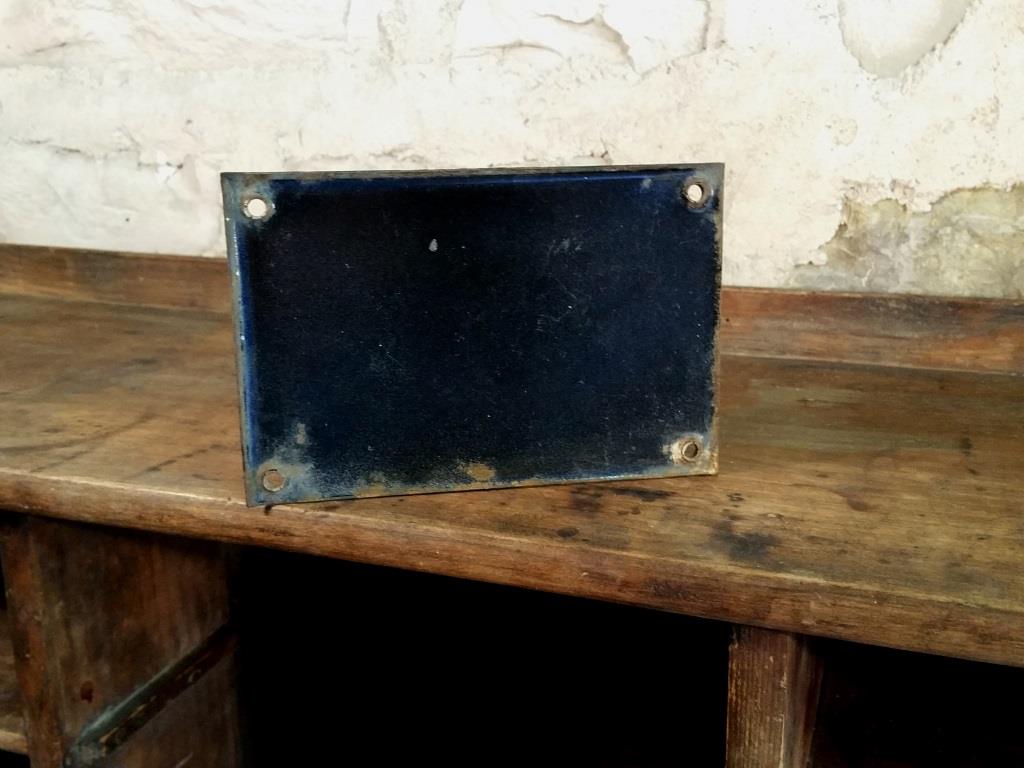 Old enamel house number plate