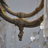 chandelier Crystal bronze dore rocaille style nineteenth pendants