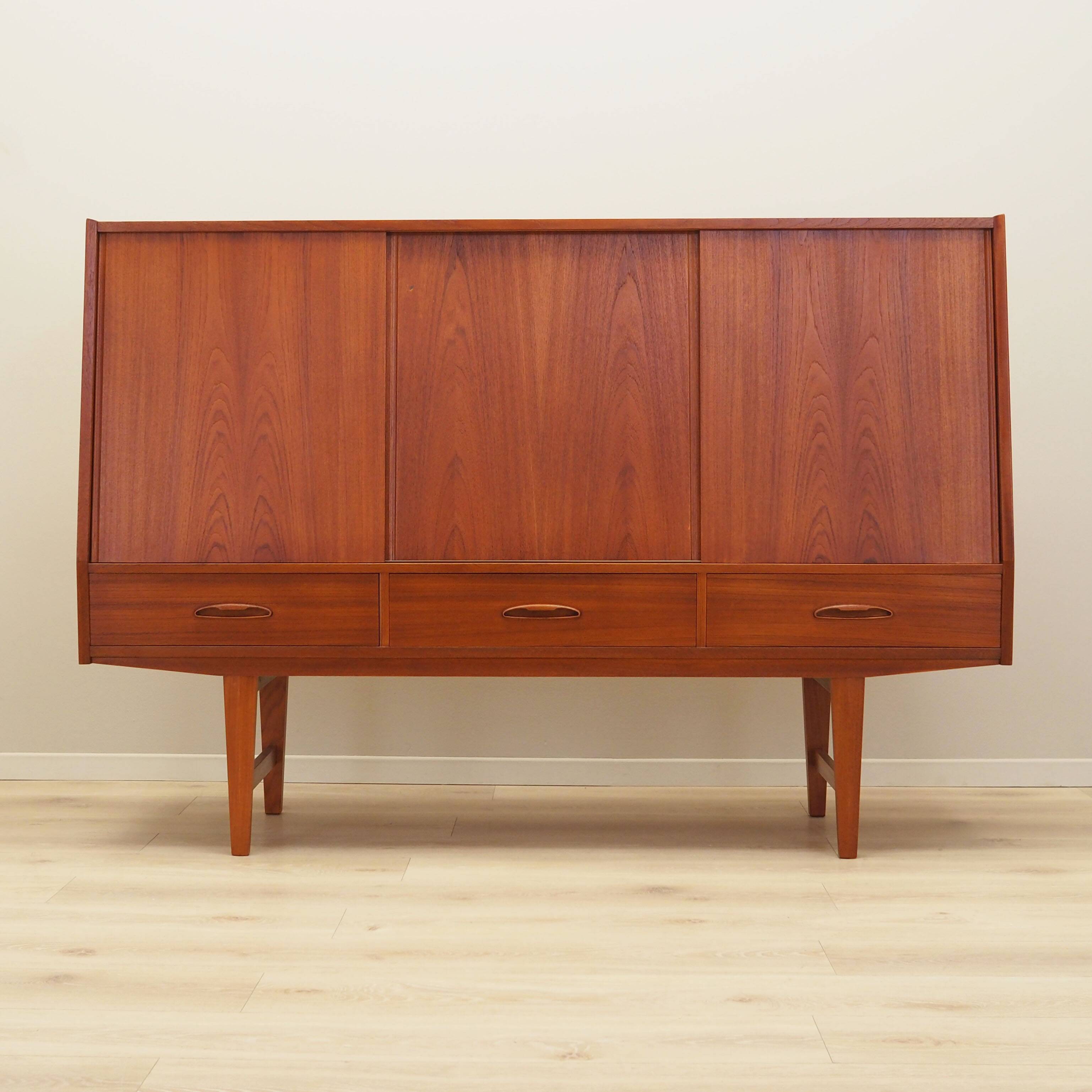 Teak highboard, Danish design, 1960s, production: Denmark