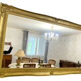 Large 19th century mirror – wood and gilded stucco – 204x110cm