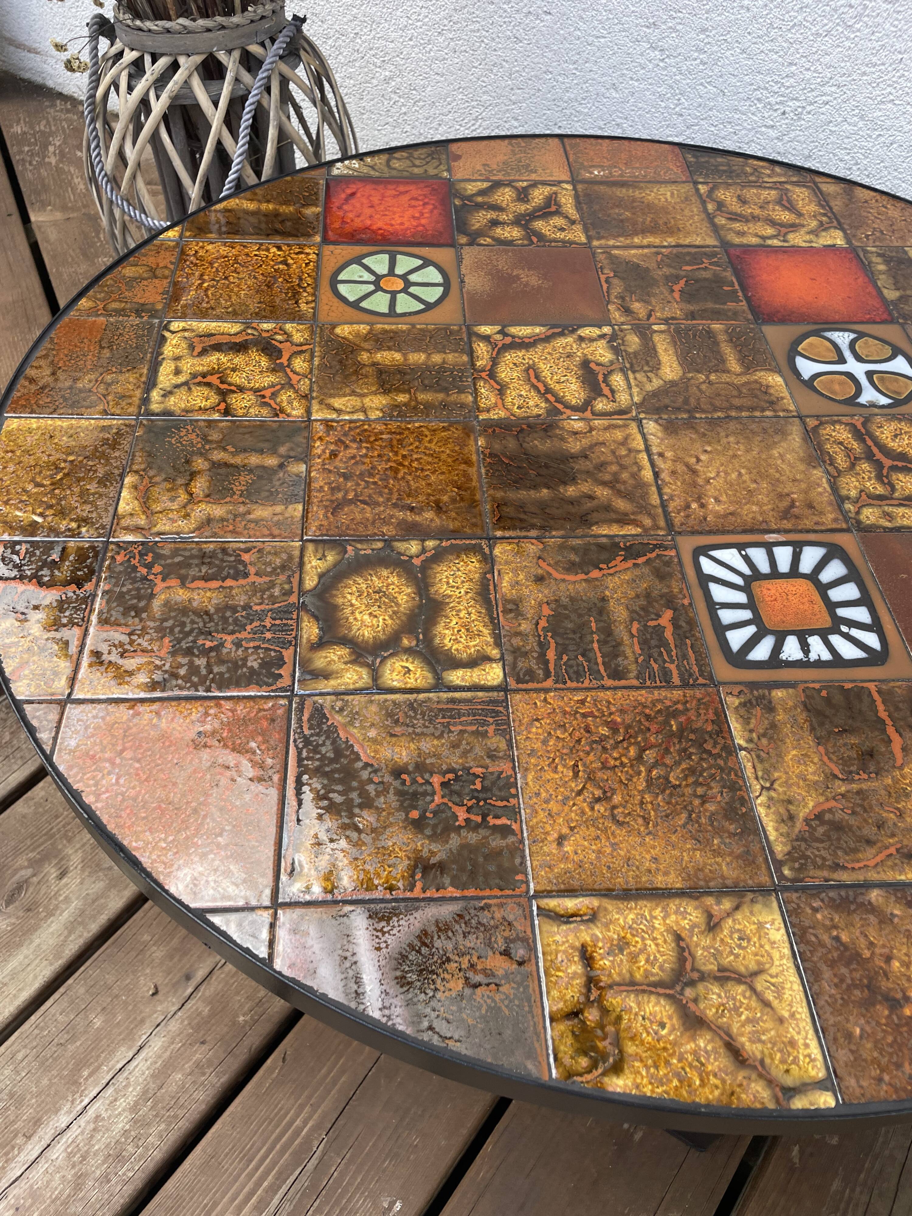 Ceramic coffee table by Jean Gregorieff