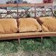 3-seater wooden sofa benches and feather seats