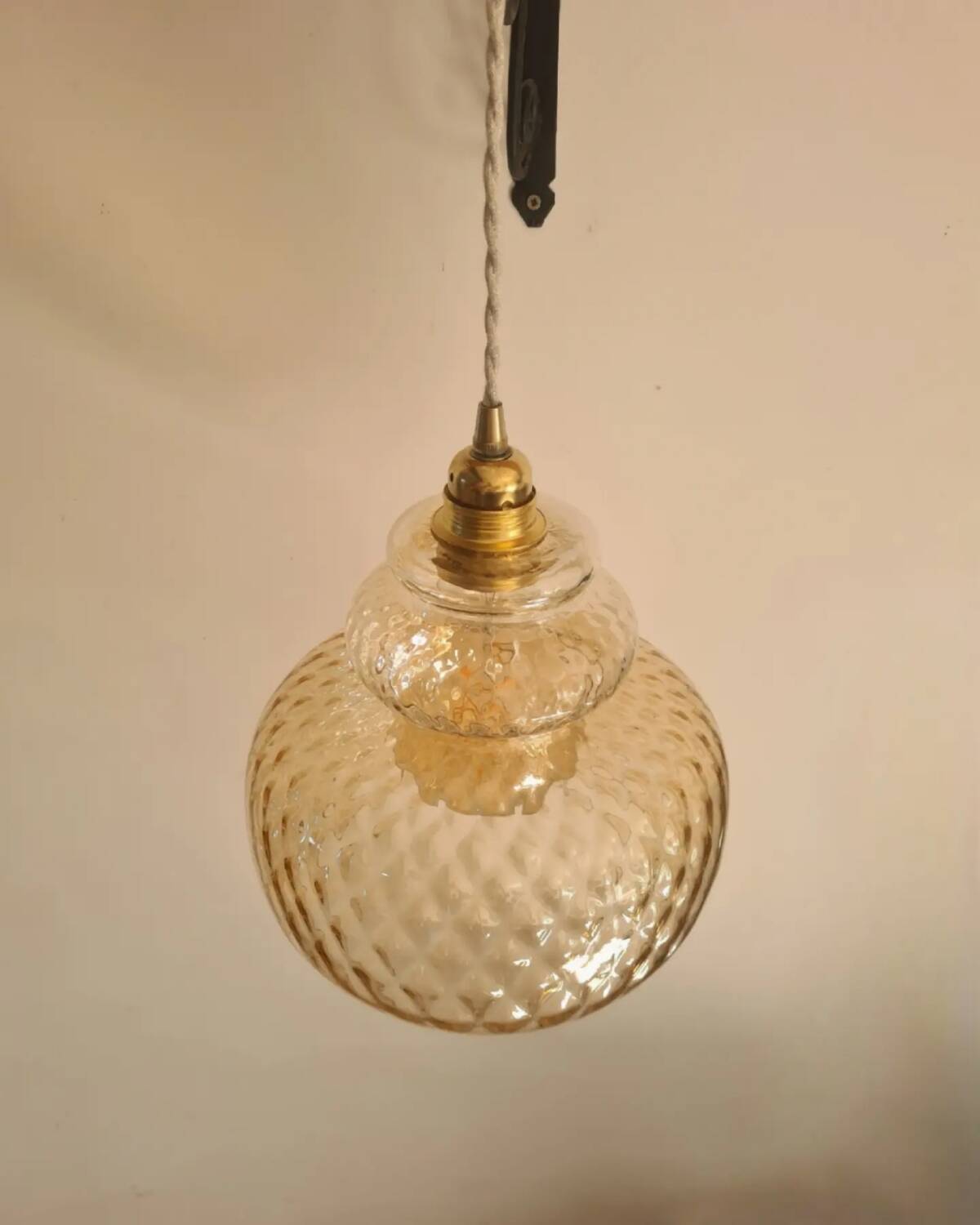 Vintage glass pendant light