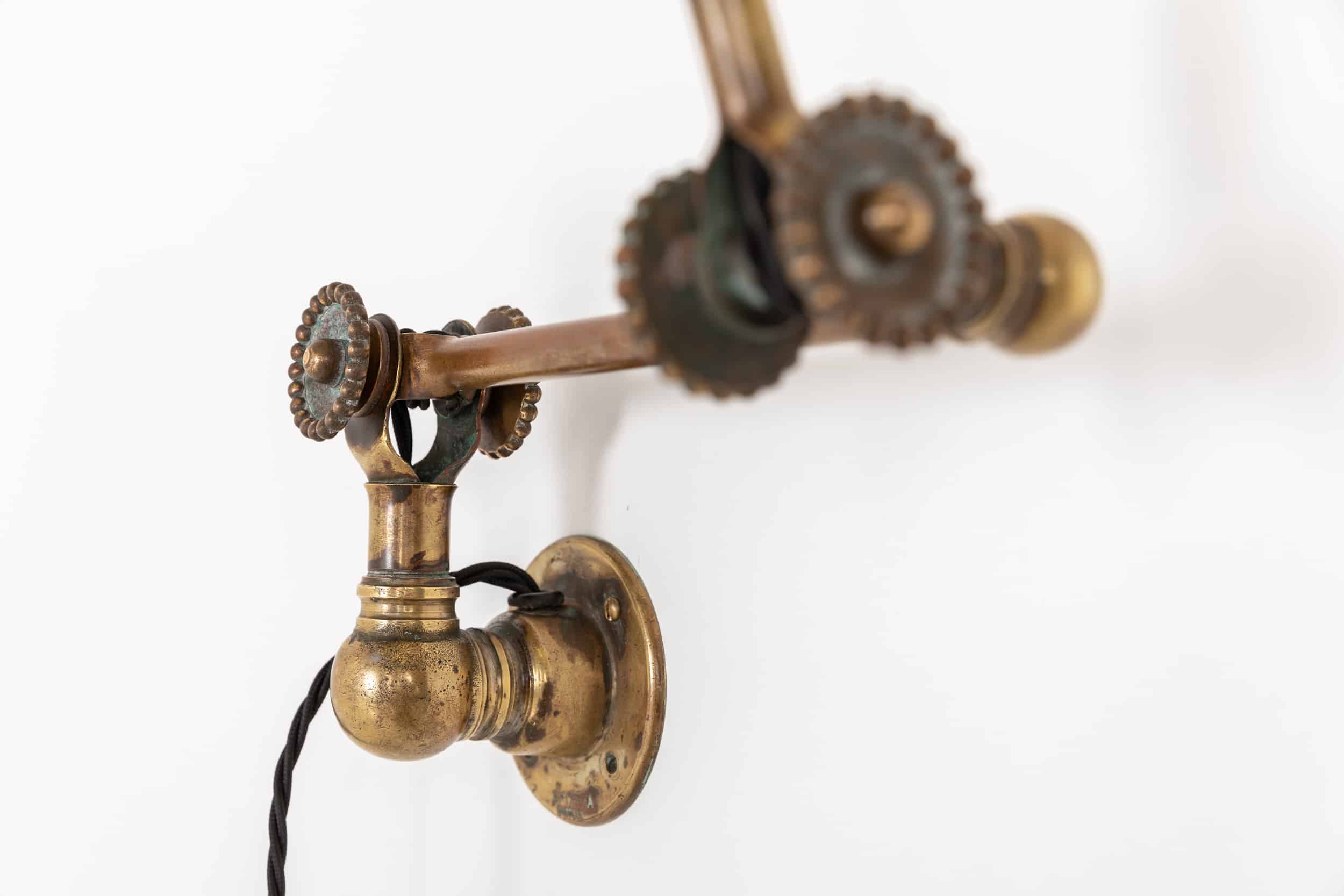 Early brass dugdills wall lamp