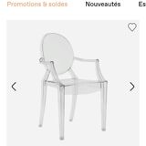 Set of 6 Starck Louis Ghost chairs by Kartell