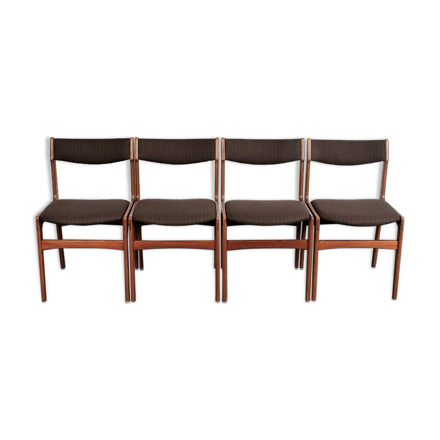 Set of 4 teak dining chairs by Erik Buch for Anderstrup 1950s