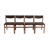 Set of 4 teak dining chairs by Erik Buch for Anderstrup 1950s